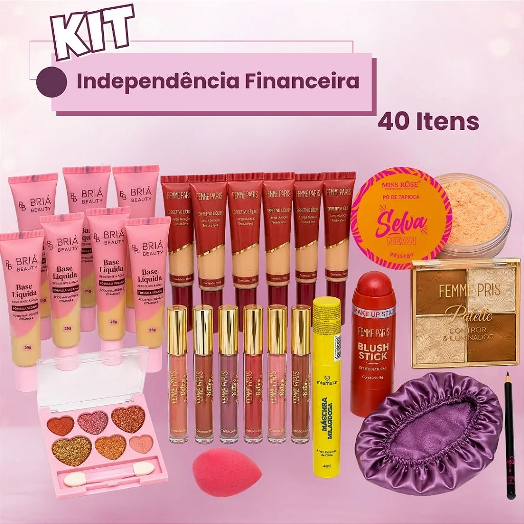 Kit de maquiagem 40 itens - Para Revender
